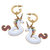 Women's Unicorn Pool Float Enamel Earrings - White Multi