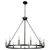 Ancora 12 Light Chandelier Wagon Wheel In Matte Black Steel Frame - 37" Wide - Matte Black