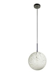 Bushnell Ball Pendant Light Fixture, White Orb With Elegant Glow