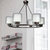 Fremont 6 Bulb Wagon Wheel Light Fixture with Glass Shades