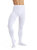 Men's Knit Footed Tights With Back Seams In Dyeable White - Dyeable White