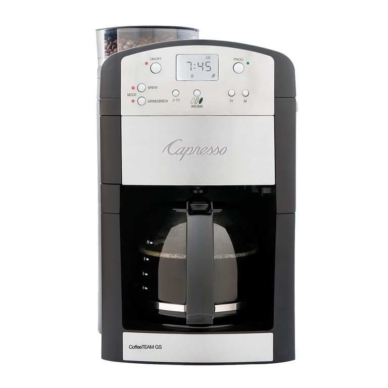 CoffeeTeam GS 10-Cup Coffeemaker With Conical Burr Grinder - Black