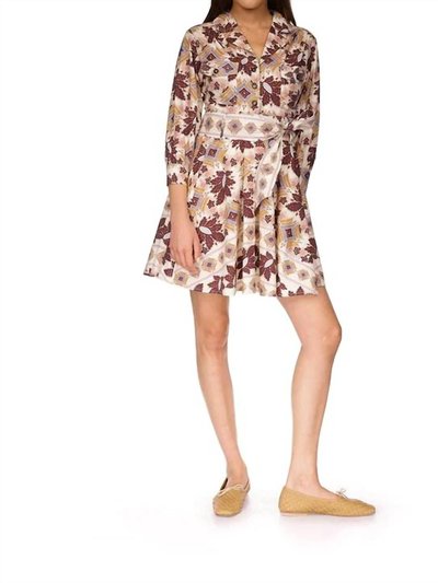Cara Cara Leona Dress In Retro Floral Turtledove product