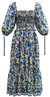 Women Jazzy Tiered Smocked Midi Dress - Multicolor