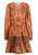 Women Long Sleeves Harper Dress Nectarine Vintage Paisley - Orange