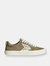 CATIBA PRO Skate Burnt Sand Suede and Canvas Contrast Thread Ivory Logo Sneaker Women