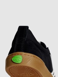 CATIBA PRO Skate Gum Black Suede and Canvas Ivory Logo Sneaker Men