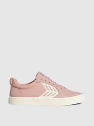 CATIBA PRO Skate Rose Suede and Canvas Contrast Thread Ivory Logo Sneaker Men