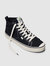 OCA High Stripe Black Canvas Contrast Thread Sneaker Women