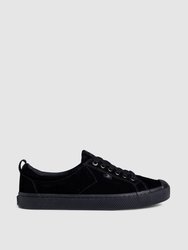 OCA Low All Black Suede Sneaker Men - All Black