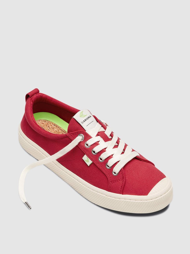 OCA Low Red Canvas Sneaker Women