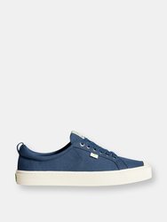 Oca Low Shadow Blue Canvas Sneaker Men