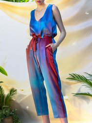 Beso Azul Silk Jumpsuit