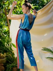 Beso Azul Silk Jumpsuit