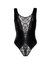 Pomegranate Love Black Velvet And Lace Bodysuit