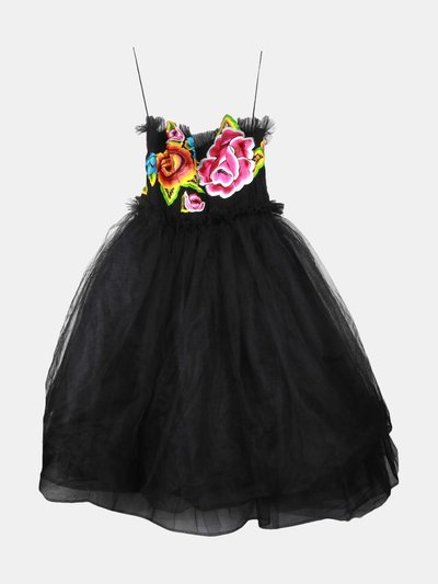 Carolina Herrera Carolina Herrera Women's Black Multi Embroidered A-Line Dress - 4 product