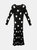 Carolina Herrera Women's Black Multi Fluid Dress with Dots Detail