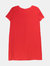 Carolina Herrera Women's Chili Red Short Sleeve Crewneck Shift Dress - 12