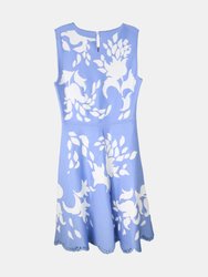 Carolina Herrera Women's Cielo Multi Fit and Flare Midi Floral Jacquard Dress