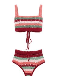 Crochet Bikini Set (Final Sale) - Rose Multi