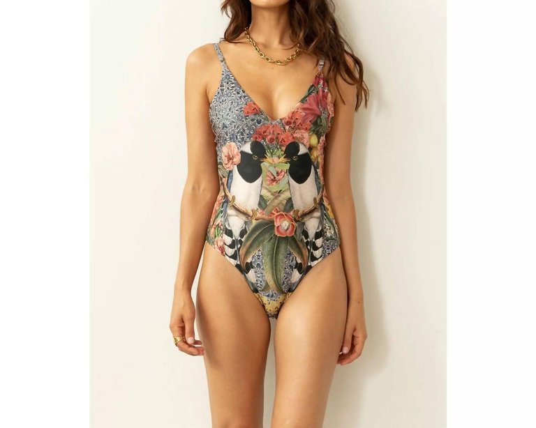 Marieta Reversible One Piece Swimsuit - Selva Birds