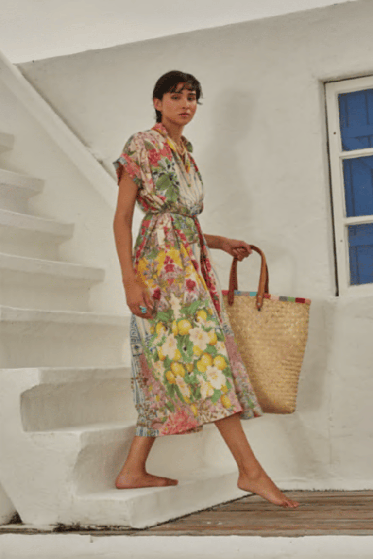 Valerie Dress Floral Greek - Floral Greek