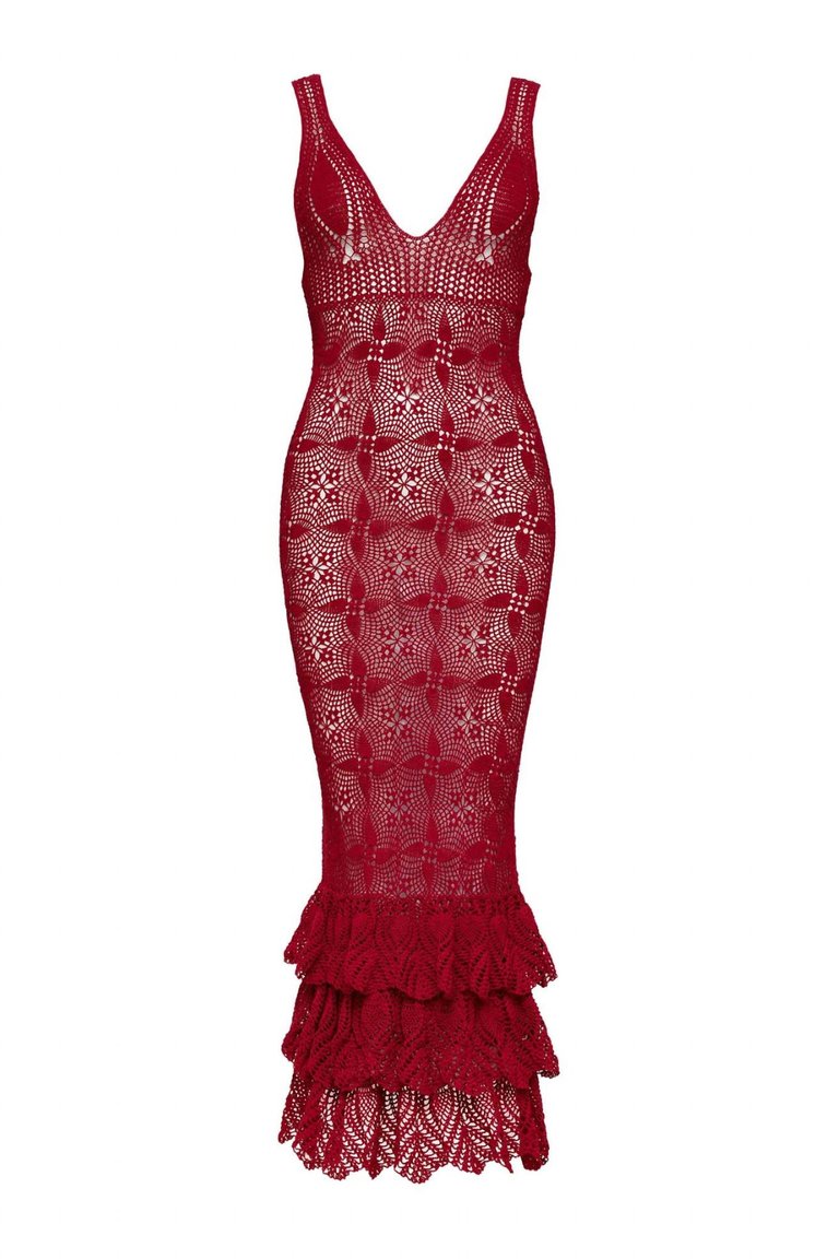 Women'S Ali Crochet Dress - Red