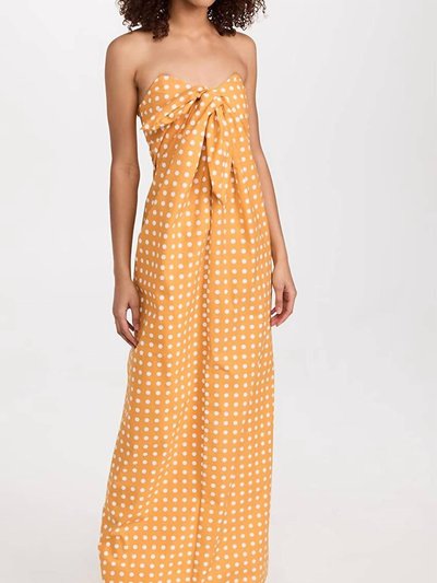 Caroline Constas Kaia Polka Dot Strapless Maxi Dress product
