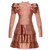 Women Emily Stretch Lace Layered Cork Mini Dress - Rose Gold