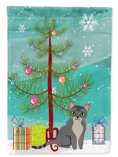 Caroline's Treasures 11 x 15 1/2 in. Polyester Asian Cat Merry Christmas Tree Garden Flag 2-Sided 2-Ply product