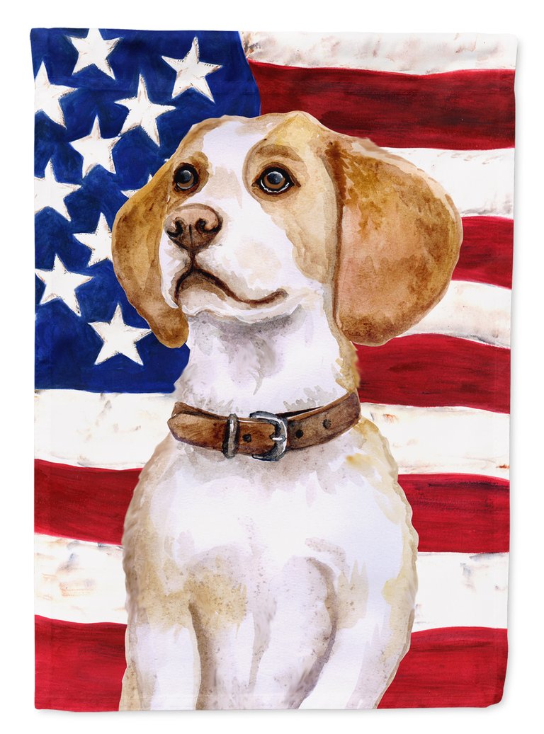 11 x 15 1/2 in. Polyester Beagle Patriotic Garden Flag 2-Sided 2-Ply