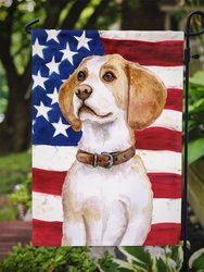 11 x 15 1/2 in. Polyester Beagle Patriotic Garden Flag 2-Sided 2-Ply