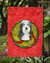 11 x 15 1/2 in. Polyester Bearded Collie Cristmas Wreath Garden Flag 2-Sided 2-Ply