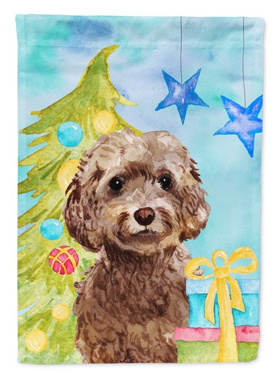 Caroline's Treasures 11 x 15 1/2 in. Polyester Brown Cockapoo Christmas Garden Flag 2-Sided 2-Ply product