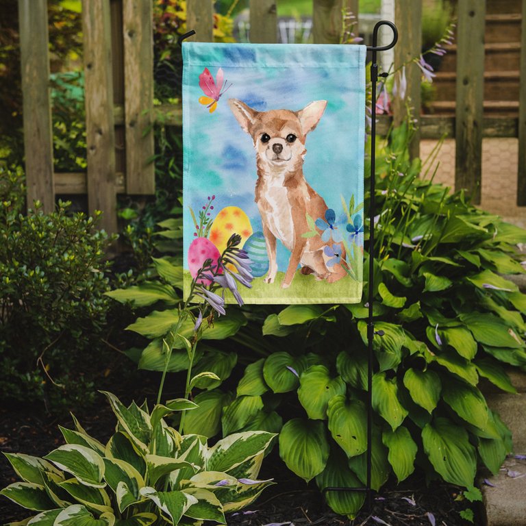 11 x 15 1/2 in. Polyester Chihuahua Easter Garden Flag 2-Sided 2-Ply