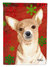 11 x 15 1/2 in. Polyester Chihuahua Red Snowflakes Garden Flag 2-Sided 2-Ply