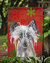 11 x 15 1/2 in. Polyester Chinese Crested Red Snowflakes Holiday Garden Flag 2-Sided 2-Ply