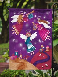 11 x 15 1/2 in. Polyester Christmas Angels in Purple Garden Flag 2-Sided 2-Ply