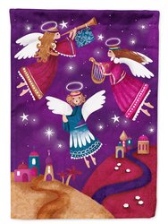 11 x 15 1/2 in. Polyester Christmas Angels in Purple Garden Flag 2-Sided 2-Ply