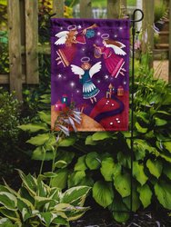 11 x 15 1/2 in. Polyester Christmas Angels in Purple Garden Flag 2-Sided 2-Ply