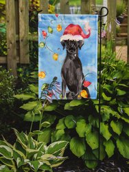 11 x 15 1/2 in. Polyester Christmas Lights Black Labrador Retriever Garden Flag 2-Sided 2-Ply