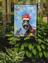 11 x 15 1/2 in. Polyester Christmas Lights Scottish Terrier Garden Flag 2-Sided 2-Ply