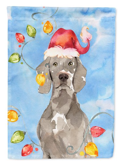Caroline's Treasures 11 x 15 1/2 in. Polyester Christmas Lights Weimaraner Garden Flag 2-Sided 2-Ply product
