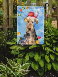 11 x 15 1/2 in. Polyester Christmas Lights Welsh Terrier Garden Flag 2-Sided 2-Ply