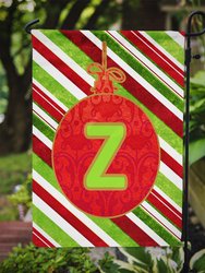 11 x 15 1/2 in. Polyester Christmas Oranment Holiday Initial Letter Z Garden Flag 2-Sided 2-Ply