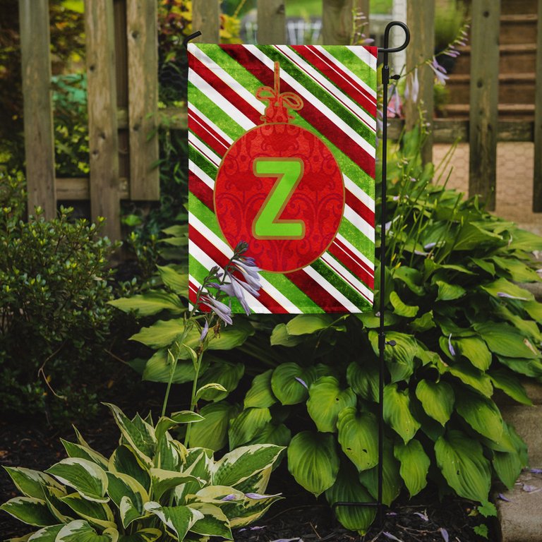 11 x 15 1/2 in. Polyester Christmas Oranment Holiday Initial Letter Z Garden Flag 2-Sided 2-Ply