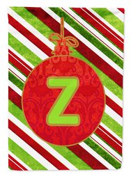11 x 15 1/2 in. Polyester Christmas Oranment Holiday Initial Letter Z Garden Flag 2-Sided 2-Ply
