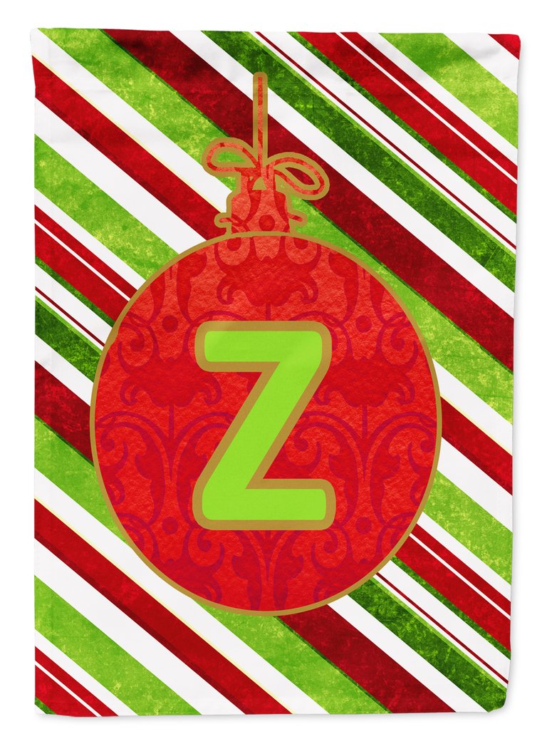 11 x 15 1/2 in. Polyester Christmas Oranment Holiday Initial Letter Z Garden Flag 2-Sided 2-Ply