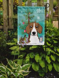 11 x 15 1/2 in. Polyester Christmas Tree and Beagle Garden Flag 2-Sided 2-Ply