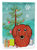 11 x 15 1/2 in. Polyester Christmas Tree and Longhair Red Dachshund Garden Flag 2-Sided 2-Ply